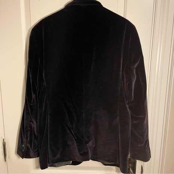 Joseph Aboud Men's Modern Slim Fit Black Velvet Blazer - Picture 2 of 13